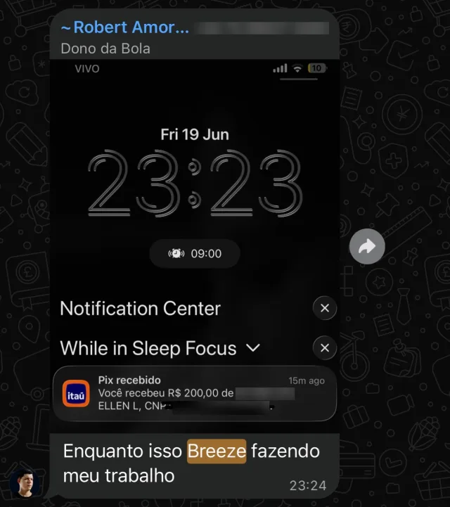 Depoimento de usuário do Breeze