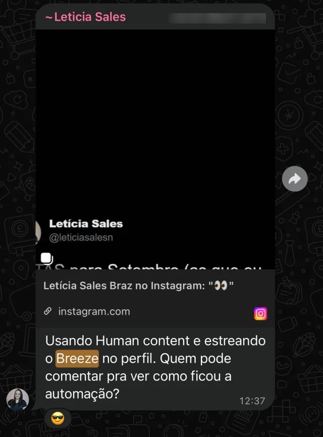 Depoimento de usuário do Breeze
